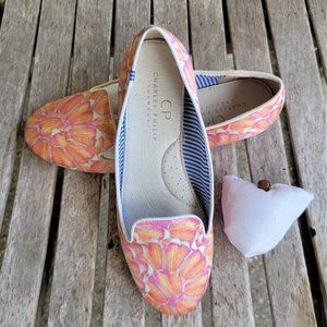New CHARLES PHILIP Shanghai Pink Silk Smoking Slipper Loafers Shoes 7.5